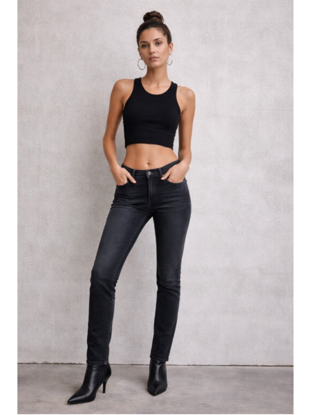 R13 Jeans 27 Black Kate Skinny Jeans Dark Moon Wash Made in Italy